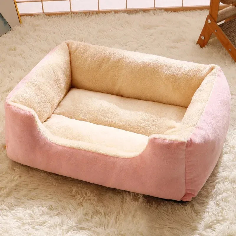Cozy Winter Cat & Dog Bed — Soft Basket House