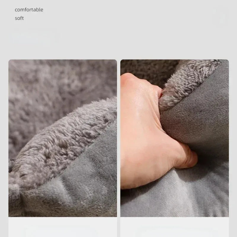 Cozy Winter Cat & Dog Bed — Soft Basket House