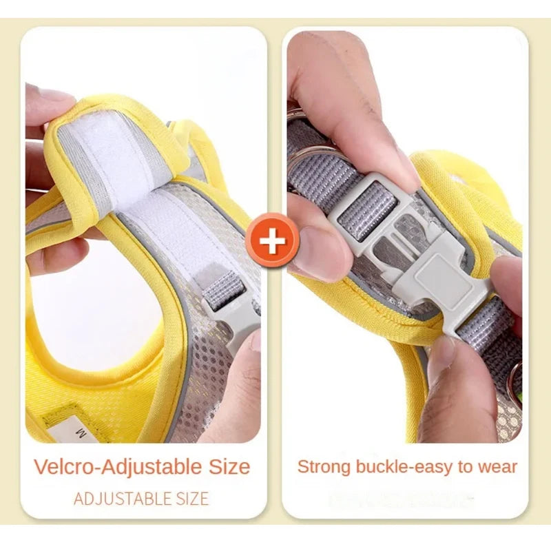 Reflective Adjustable Pet Harness — Cats & Small/Medium Dogs