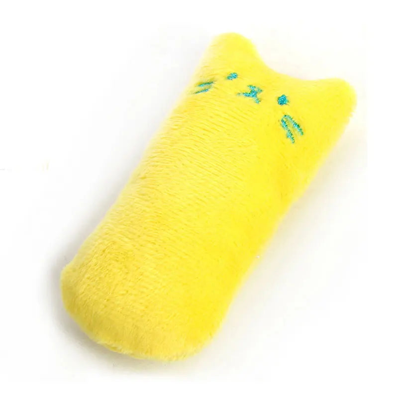 Teeth Grinding Catnip Toys Funny Interactive Plush Cat Toy Pet Kitten Chewing Vocal Toy Claws Thumb Bite Cat mint For Cats