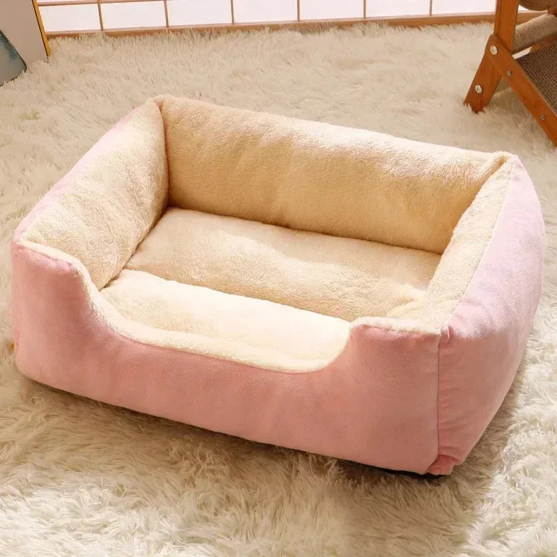 Cozy Winter Cat & Dog Bed — Soft Basket House